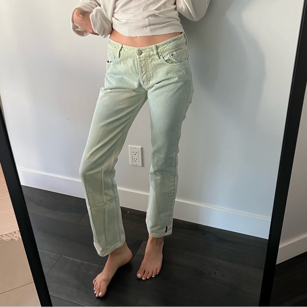 Vintage Prada Green/Blue Wash Denim